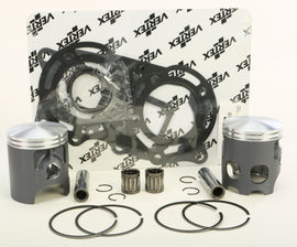 Vertex top end piston kit for Yamaha 174-22568, includes components for engine rebuild, with pistons and related parts.
