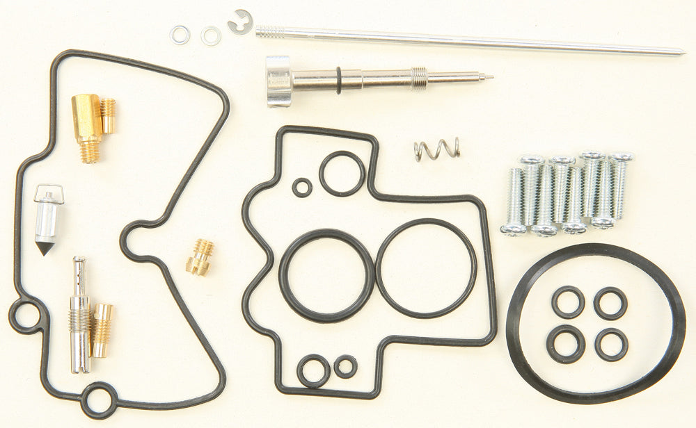 All Balls bike carburetor rebuild kit for fuel system, includes gaskets and components, designed for motorcycle intake and carburetor maintenance.