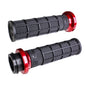 ODI Grips Lock-On Hart-Luck Full-Waffle black and red bicycle handlebar grips with 1-inch diameter and secure locking mechanism