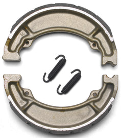 EBC Motorcycle Brakes grooved brake shoes, 618g, showing textured surface and grooves for enhanced braking performance.