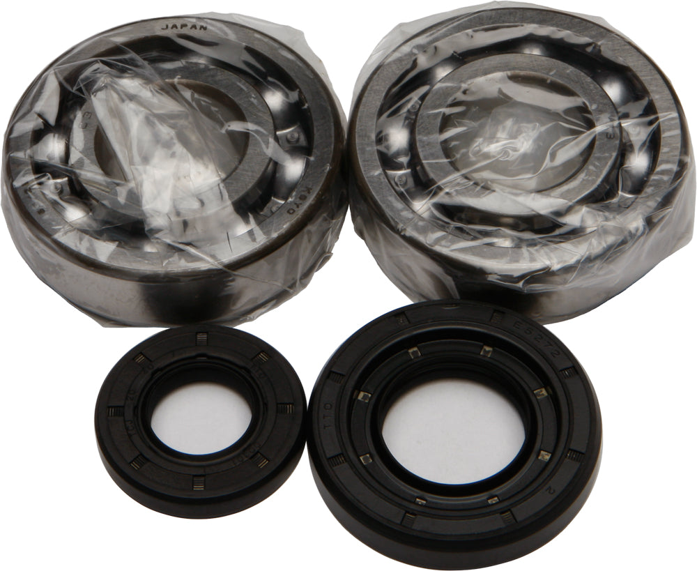 All Balls engine crankshaft bearing and seal kit with metal bearings and rubber seals, suitable for motorcycle or ATV engines.