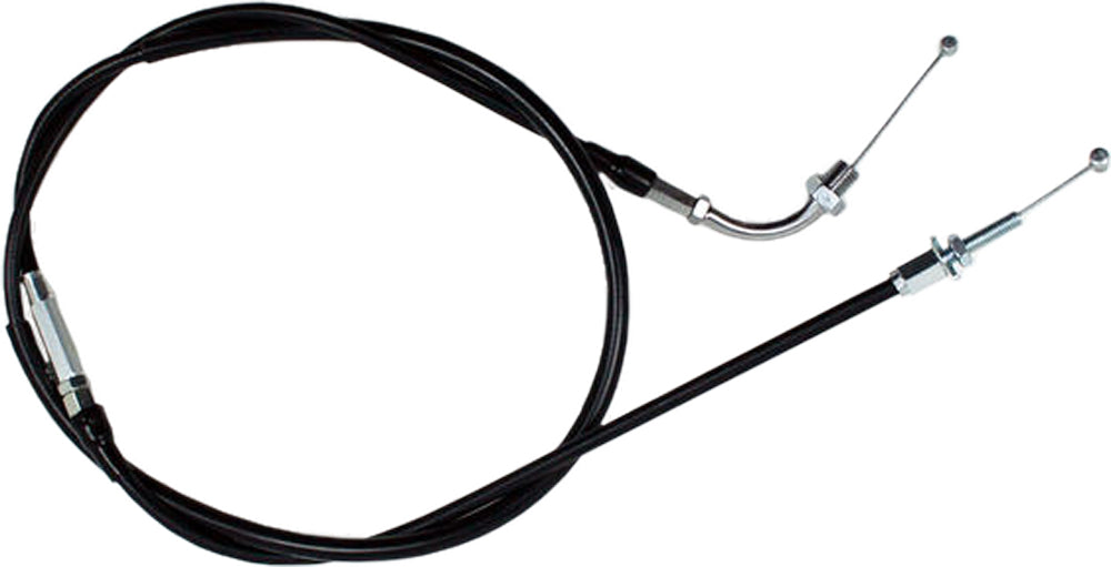 Motion Pro Black Vinyl Throttle Pull Cable 70-2032 showing the cable with black vinyl coating and metal fittings for motorcycle or ATV control