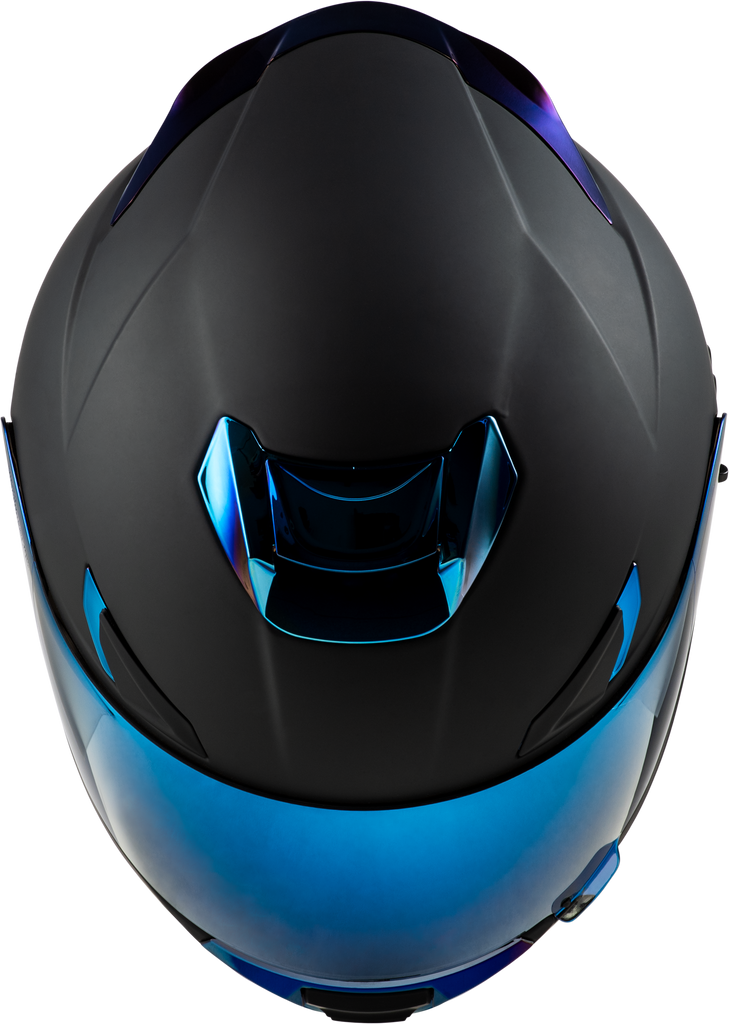 Sentinel Recon Helmet Matte Black/Blue Chrome Lg