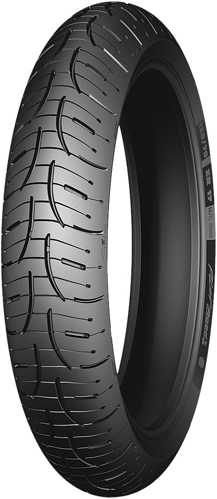 Michelin Pilot Road 4 GT front motorcycle tire 120/70ZR17 radial tire with tread pattern and sidewall details.
