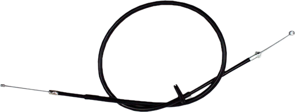 Motion Pro black vinyl throttle cable for motorcycle control lines, showing the coiled cable with metal fittings.