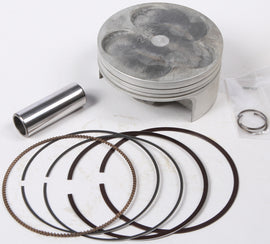 ProX Racing Parts forged Nikasil piston kit with 76.95mm cylinder, 12.5:1 compression for Yamaha gas engines, image showing pistons and components.