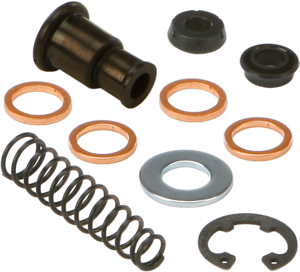 All Balls brake master cylinder rebuild kit 21-81005 showing assorted seals and components on a white background