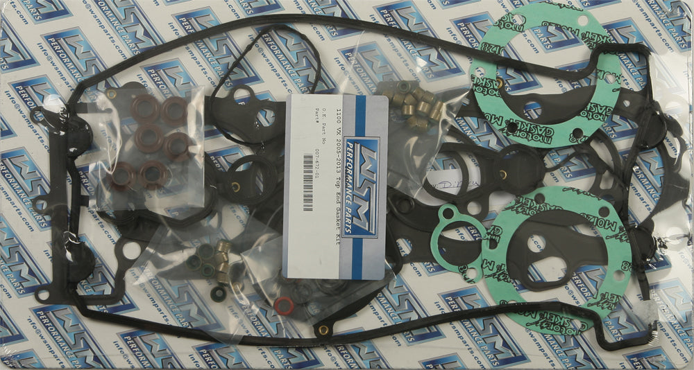 WSM Performance Parts top end gasket kit for Yamaha engine model 687-67201, featuring engine gaskets and seals for repair.