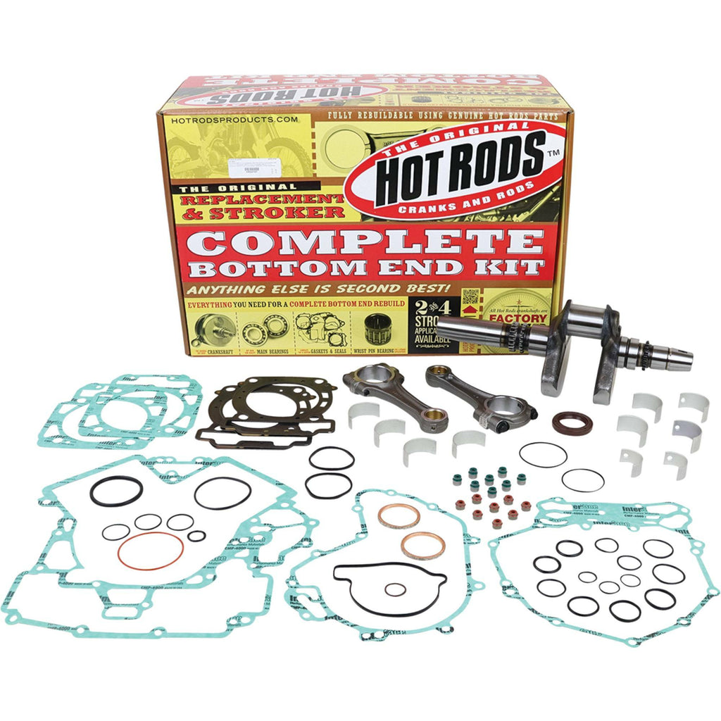 Hot Rods Bottom End Kit for engine 421-HR0187, showing engine components and internal parts in a detailed view