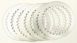 Wiseco 7 steel clutch drive plates for Yamaha WPPS018 motorcycle, showing stacked steel plates with surface details.