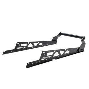 Black Z Broz Racing rear bumper with sturdy design, showcasing the durable construction and sleek finish.