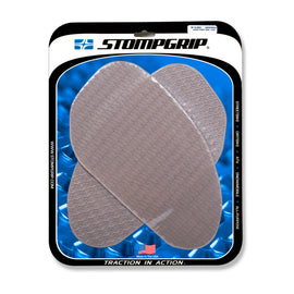 Stompgrip Universal Large Kit Icon Clear on-road motorcycle grip pads with textured surface for improved control and comfort.