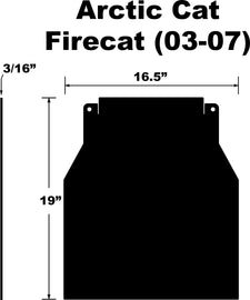 PDP Snowflap body for Arctic Cat Firecat and Sabercat snowmobiles, features snowflake design in black and white.