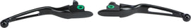 HardDrive Vortex Lever Set in black for touring bikes, compatible with 2017-2020 models, includes hydro clutch levers.