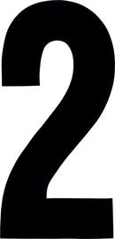 Black Dirt Digits #2 7-inch extreme graphic decals, set of 3, for dirt bikes or vehicles, by Dirt Digits.