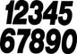 Black Dirt Digits #6 5-inch Super X decals by Dirt Digits, shown in a set of three graphic decals on a plain background.