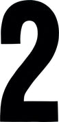 White Dirt Digits #2 6-inch Extreme Digits, 3-pack, for customizable signage or displays by Dirt Digits