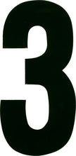 Load image into Gallery viewer, White Dirt Digits #3 6-inch extreme number decals, 3-pack, for custom signage or display, by Dirt Digits