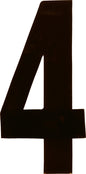 White Dirt Digits #4 7-inch extreme number decals shown in a 3-pack, designed for custom signage and outdoor display.