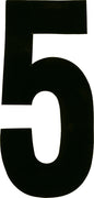 White Dirt Digits #5 extreme 6-inch number decals on a clean background, part of a 3-pack for customizable signage or displays.