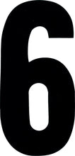 Load image into Gallery viewer, Set of three Dirt Digits #6 6-inch white extreme digits for sports scoreboards and displays, made by Dirt Digits.