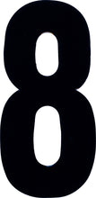 Load image into Gallery viewer, White Dirt Digits #8 Extreme Digits 4-inch set, three durable plastic number signs for outdoor or industrial use.