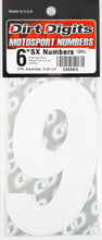 Load image into Gallery viewer, White Dirt Digits #9 Super X Digits 6-inch, 3-pack, for sports timing or scoring displays, by Dirt Digits.
