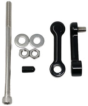 Load image into Gallery viewer, DK Custom Products Billet Tank Lift Kit for 2004-up XL motorcycles, 3-inch lift, black powder coat finish, hardware and fasteners included