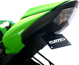 DMP black Fender Eliminator Kit for motorcycle body, model 71-2122BK, shown on a bike with sleek black finish.