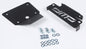 DMP black fender eliminator kit for motorcycle, mounted on bike body, featuring sleek design and precise fitment.