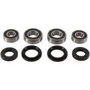 Pivot Works front wheel bearing kit 52-0411 drive system with bearings and components for motorcycle wheel maintenance.