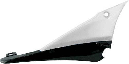 Acerbis white and black tank cover for motorcycle body, featuring sleek design and durable material.