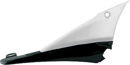 Acerbis white and black tank cover for motorcycle body, featuring sleek design and durable material.