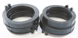 K&L Carburetor Boot/Holder for intake and fuel system, shown in black rubber with secure clamp for motorcycle carburetor.