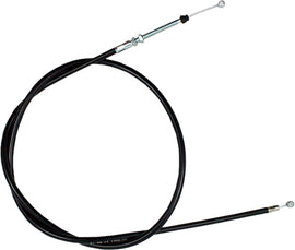 Motion Pro black vinyl front brake cable with metal fittings, designed for motorcycle braking systems.
