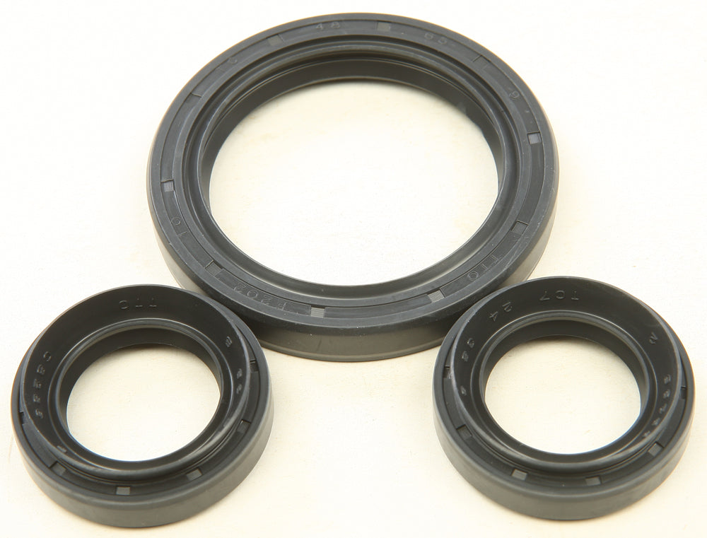 All Balls differential drive seal kit 22-520445 showing multiple rubber seals and metal components for off-road vehicle maintenance.