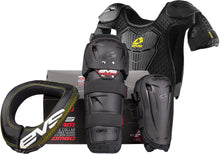 Load image into Gallery viewer, Black EVS Slam Combo Plus youth protective gear set with shoulder and elbow pads, designed for active sports.