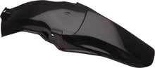 Load image into Gallery viewer, Acerbis black rear fender for motorcycle, shown from side angle, made of durable plastic with mounting points visible.