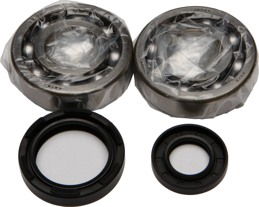 All Balls crankshaft bearing and seal kit for engine, showing various seals and bearings in a set.