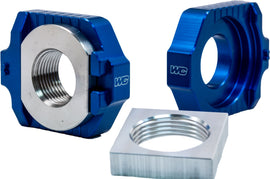 WORKS Axle Blocks Elite KTM/Hus drive tool for motorcycle wheel maintenance, showing the sturdy metal drive blocks in the image.