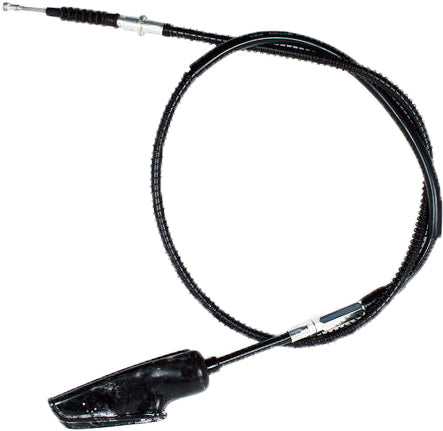 Motion Pro black vinyl clutch cable for motorcycles, showing the durable cable with black vinyl coating and metal fittings.
