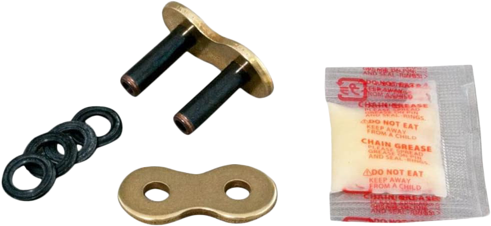 Excel Wheel components Master Link Gb520zxw Rivet in gold, showing the detailed rivet and link for bicycle wheel assembly.