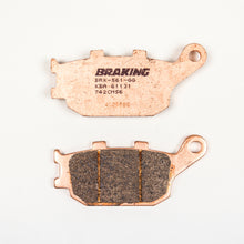 Load image into Gallery viewer, Braking brand sintered sport brake pad set for enhanced stopping power, shown with metal backing and friction surface.