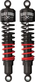 Burly Brand Stiletto Shocks 13-inch touring suspension with standard weight for motorcycle front or rear suspension system.
