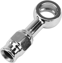 Load image into Gallery viewer, Goodridge stainless steel straight 3/8 inch banjo fitting for brake systems, showcasing the smooth metal finish and precise threading.