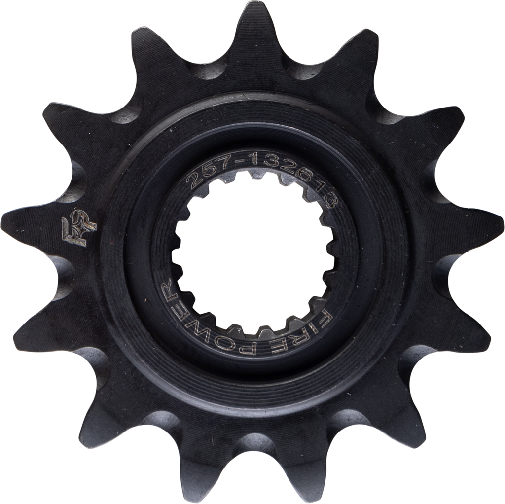 Steel Fire Power 13-tooth front CS sprocket for Honda CRF250 motorcycle, designed for durability and optimal performance