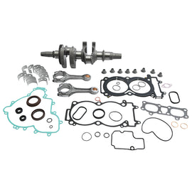 Hot Rods engine bottom end kit Pol 421-HR0121 showing engine components and parts arranged for assembly or inspection.