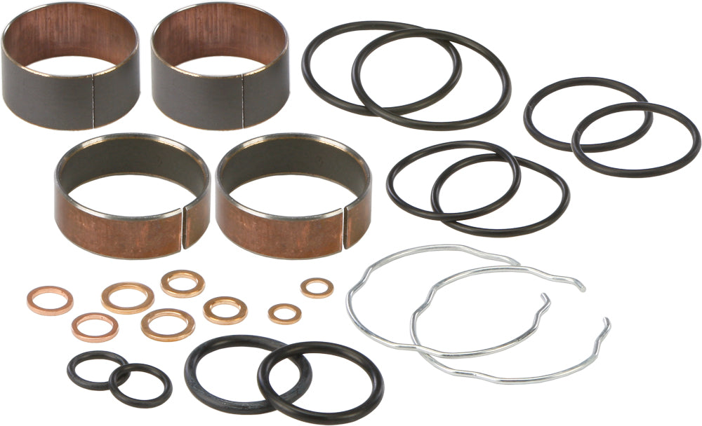 All Balls suspension fork bushing kit 23-86090 with multiple black bushings and metal components for motorcycle fork maintenance