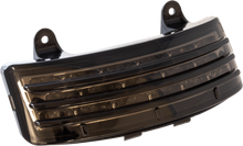 Load image into Gallery viewer, Letric Lighting Co Tri-Bar Fender Tip LED with smoke lens, hardwire, designed for motorcycle lighting enhancement.