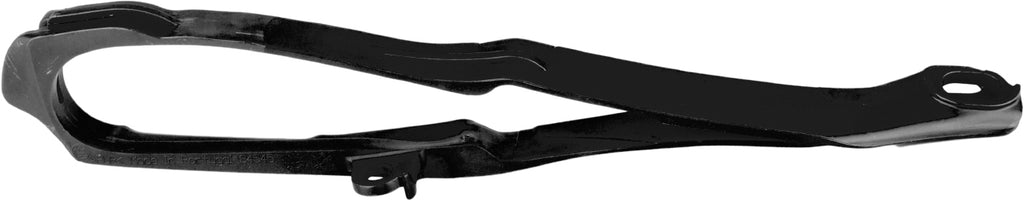 Polisport Plastics black drive chain slider 64-2055 for motorcycle chain protection, shown in close-up detail.